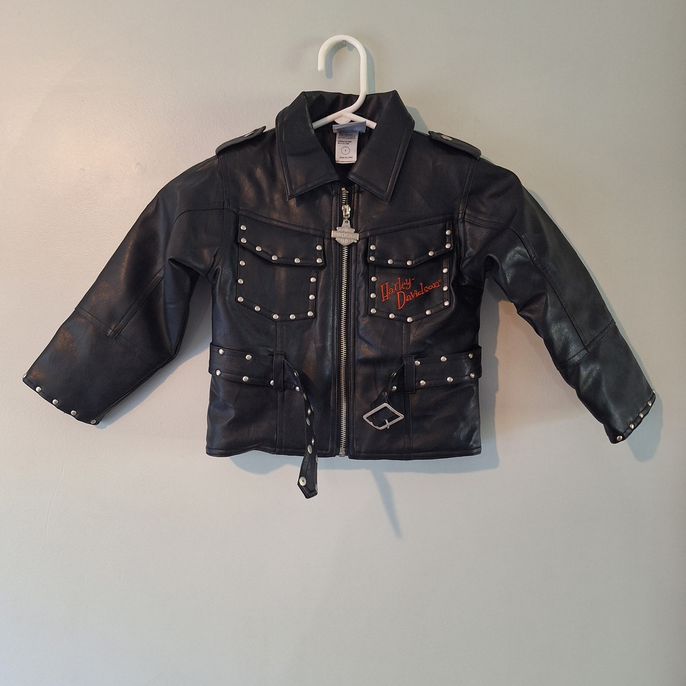 Harley-Davidson Faux Leather Black Motorcycle Jacket - 4